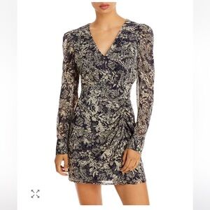 NWT AQUA Floral V Neck Mini Dress